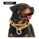 thumbnail image 4 of Collar De Martingala Dorado Para Perro, Cadena De Metal Con, 4 of 8