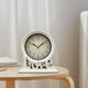 thumbnail image 3 of Reloj de escritorio rústico, relojes de repisa, relojes decorativos, relojes de mesa silenciosos que no hacen tictac. Blanco, 3 of 8