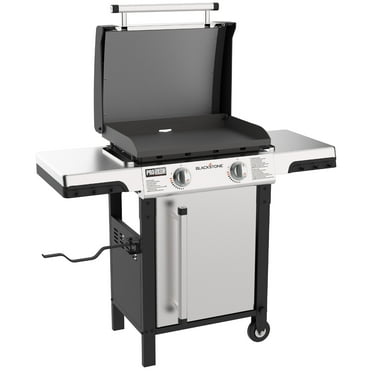 Blackstone ProSeries 2-Burner 22" Propane Omnivore Griddle with Dual Side Shelves