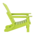thumbnail image 3 of Westin Outdoor Patio Folding Adirondack Chair HDPE Plastic, Lime, 3 of 10