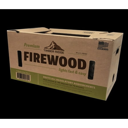 Timber Ridge Premium Boxed Firewood 0.65 cu ft for Fireplaces and Camping