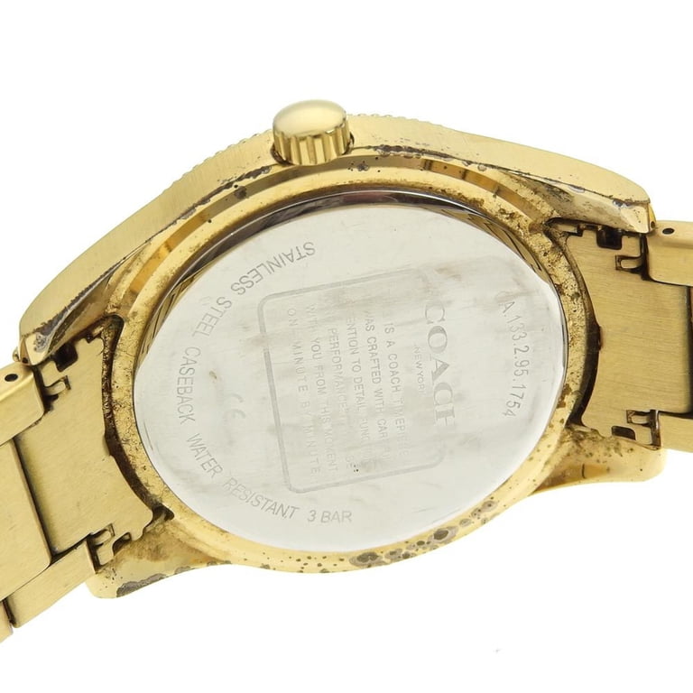 Pre-Owned Coach Day Date Watch CA133.2.95.1754 Gold Plated 