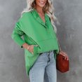 thumbnail image 4 of Sudadera con capucha para mujer, con botones y tapeta de botones, de gran tamaño, informal, de manga larga, para otoño e invierno, tallas S a XXL, 4 of 5
