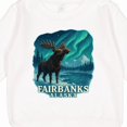 thumbnail image 3 of Inktastic Fairbanks Alaska Moose Northern Lights Scenic Art Toddler Sweatshirt, 3 of 4
