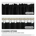 thumbnail image 3 of Deconovo Rod Pocket Blackout Curtains 72 inches Length, Thermal Insulated Window Curtains for Bedroom, Black, 52 x 72 inch, 2 Panels, 3 of 11