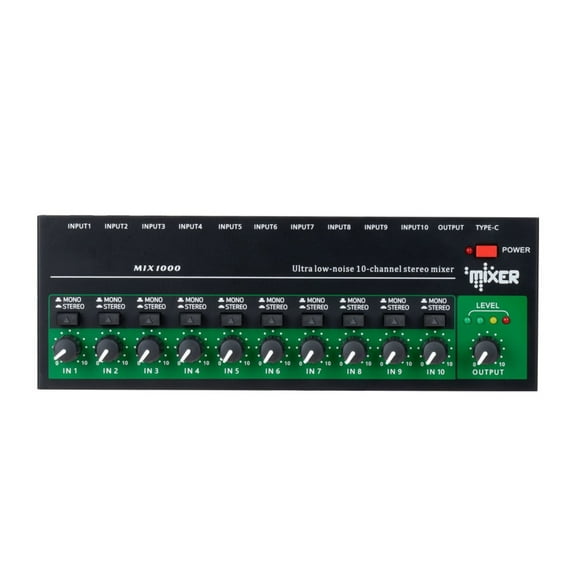 Multi-Purpose Audio Mixer for Diverse Equipment Connects with Amps, Microphones, Synths & More