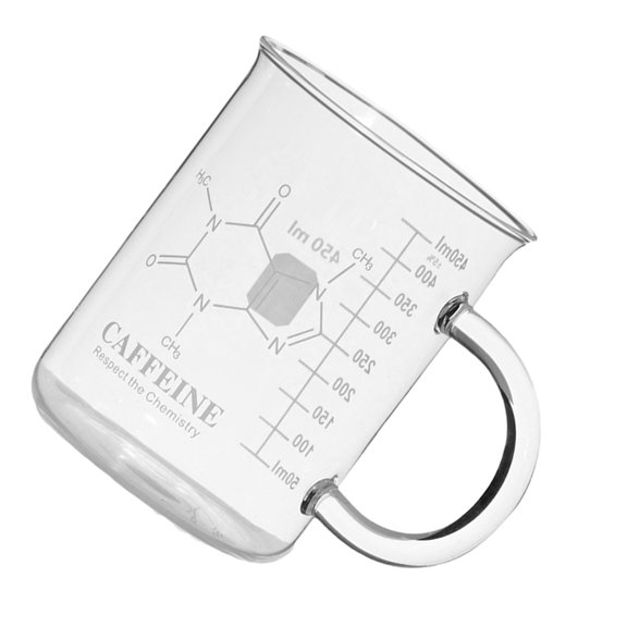 WHAMVOX Glass Coffee Cup With Scale For Coffee Glass Graduated Espresso Cup Baking Measuring Mug with Handle for Kitchen Restaurant