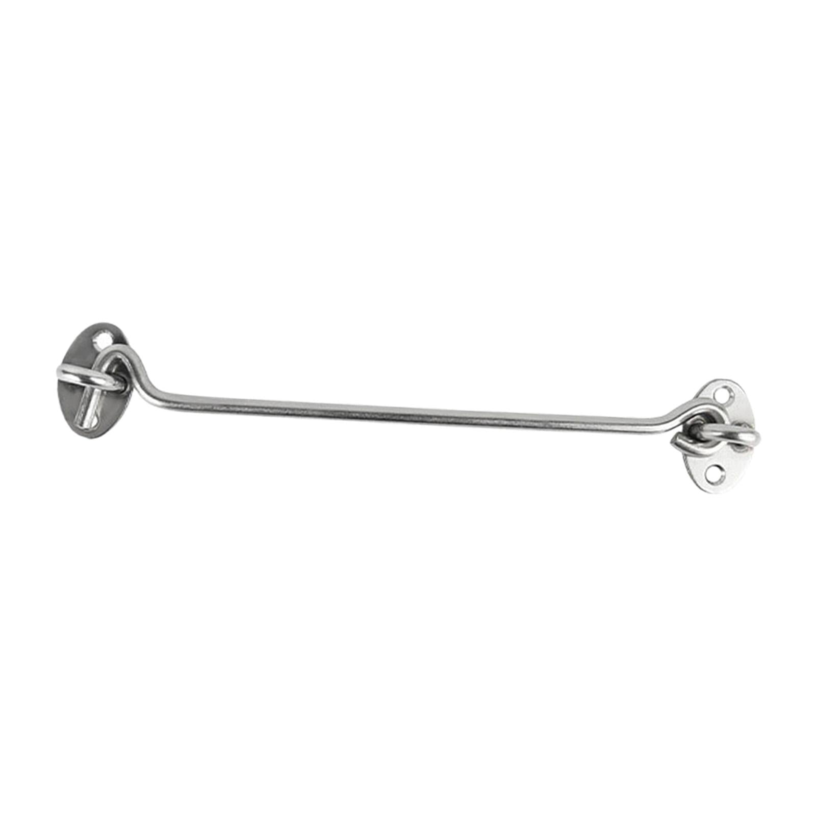 Hook and Eye Latch, Barn Door Latch with Screws,Barn Door Lock latches, Gate Latch Hardware for Shutters, Garage Door, Inside Door, Pocket Doors 19x4cm