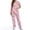 Pink-Pink Ribbon Hearts Daisy, variant on Kuiaobaty Pink Ribbon Print Scrubs Set for Women Heart Print Nurse Top and Straight Leg Pants Soft Medical Scrubs for Breast Cancer