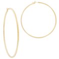 thumbnail image 2 of Gold Tone Twist Etch Design Oversized Hoop Earrings 3.25" Ladies Adult Female Women, 2 of 4