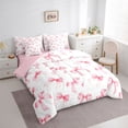 thumbnail image 2 of Erosebridal Girls Cartoon Stripes Bowknot Twin Bedding Sets 7-Piece,Dreamy Princess Polka Dots Bow Bedding Comforter Set for Teens Women,Pink Reversible,Ultra Soft Home Decor, 2 of 6