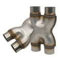 thumbnail image 5 of Car Escape Exhaust Muffler H Pipe X Tube Exhaust 4 Way Adapter Connector For 409 Stainless Steel 2" 2.25" 2.5" 3" Inlet, 5 of 7