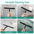 thumbnail image 5 of Adiqo All-Purpose 10" Silicone Shower Squeegee for Bathroom, Shower Doors, Mirrors, Window, and Car Glass - 100% Streak Free, Matte Black, 5 of 7
