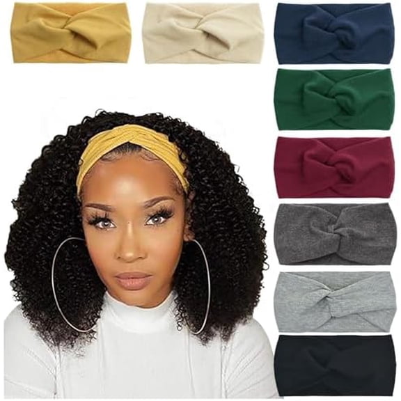 8 Pack Headbands for Women Yoga Knotted Headbands Elastic Criss Cross Hair Accessories Sports Head Wrap Non Slip