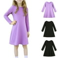 thumbnail image 1 of NJDVHB Robes d'Hiver pour Tout-Petits, Robe de Princesse pour Fille, Robe de Fête pour Filles, Robe Décontractée à Manches Longues Extensible pour Enfants, Noire, 120, 1 of 5