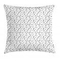 thumbnail image 1 of Half Moon Throw Pillow Cushion Cover, Repetitive Crescent Halloween Inspired Simplistic Pattern Plain Background, Decorative Square Accent Pillow Case, 20" X 20", Dimgray and White, by Ambesonne, 1 of 2