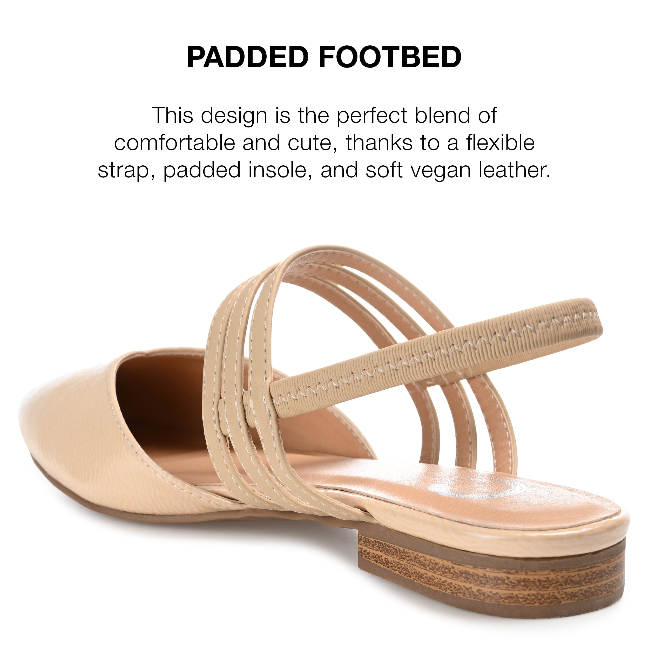 Journee Collection Womens Brinney Ballet Pointed Toe Pull On Flats