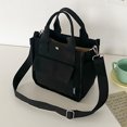 thumbnail image 3 of Bolso de mano informal de lona para mujer bolso de mano con múltiples bolsillos bolso de moda para viajes al aire libre, 3 of 9