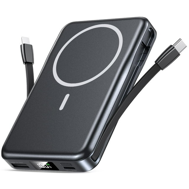 Cargador portátil magnético Power Bank de 10000 mAh con cable de 20 W