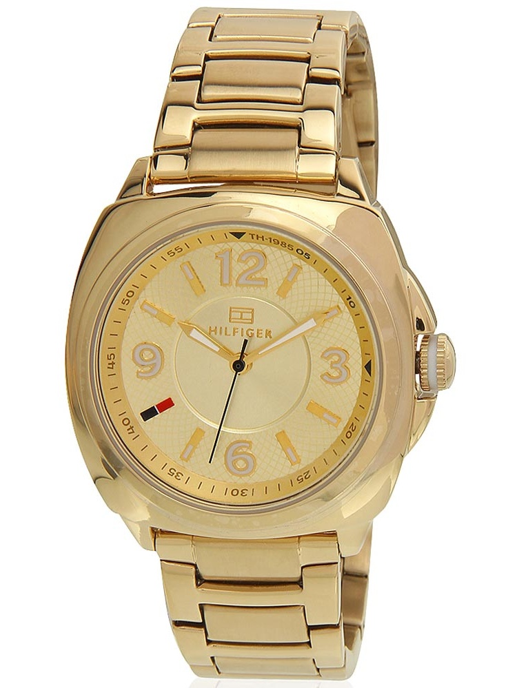 tommy hilfiger gold plated bracelet watch