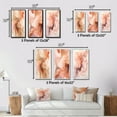 thumbnail image 4 of Designart "Apricot Clouds Infusion Abstract IV" Abstract Shapes Framed Wall Art Set Of 3 - Pink Transitional Frame Gallery Wall Set For Home Decor, 4 of 6