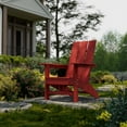 thumbnail image 2 of Wildridge Freedom Modern Adirondack Chair, Cardinal Red - Outdoor Weather Resistant Poly Furniture for Patio, Porch, Deck, Pool, Garden, Backyard, 2 of 4