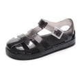 thumbnail image 4 of Xfvqtps Kids Girls Jelly Sandals Closed Toe Princess Flat Thick Sole Summer Beach Waterproof Fisherman Gladiator Sandals, 4 of 8