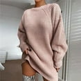 thumbnail image 2 of Bovemsi Sweaters for Women Cozy Women's New Fall/Winter Sweater Mid Length Dress With Shoulder Sleeves And Half Turtleneck Fall Sweaters, 2 of 3