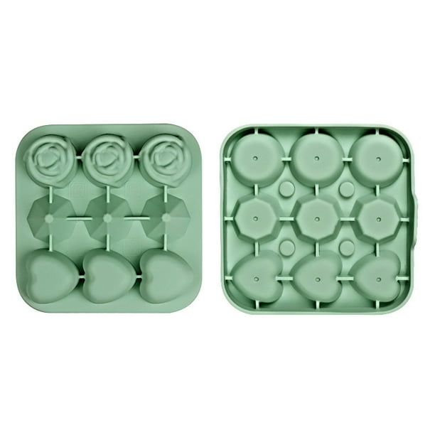 Moho de cubitos de hielo de rosa - Bandeja de silicona con 9 cavidades para cócteles y café, de liberación fácil, apta para lavavajillas, apta para alimentos