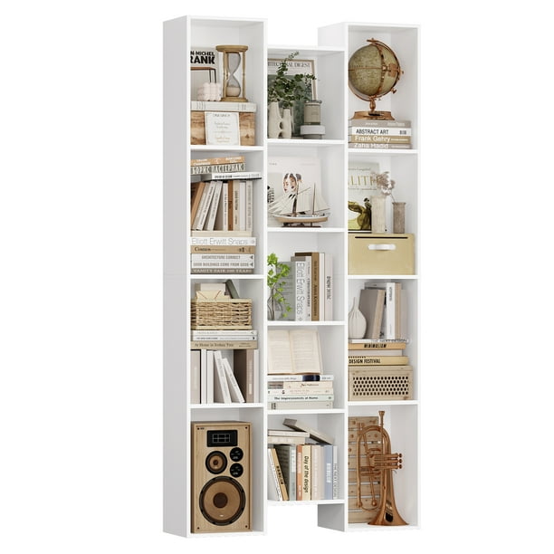 Homfa 21-Cube Bookcase, 71'' Tall Wooden Bookshelves with