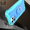 thumbnail image 6 of iPhone 12 Pro Case, iPhone 12 Case, Dteck 2 in 1 Hybrid Rugged Shockproof Case with Ring Holder Kickstand Silicone Cover for iPhone 12 / 12 Pro 6.1-inch,Mint+Blue, 6 of 7