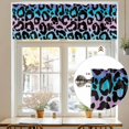 thumbnail image 7 of Ombre Leopard Valances for Windows, 42 x 18in, Print Colored Gradient Rod Pocket Kitchen Valance Curtain Light Filtering Window Treatments for Living Room Bedroom, 1 Panel, 7 of 7