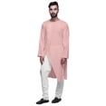 thumbnail image 1 of Atasi Solid Indian Fashion For Men Cotton Slub Button Down Kurta For Men, 1 of 6