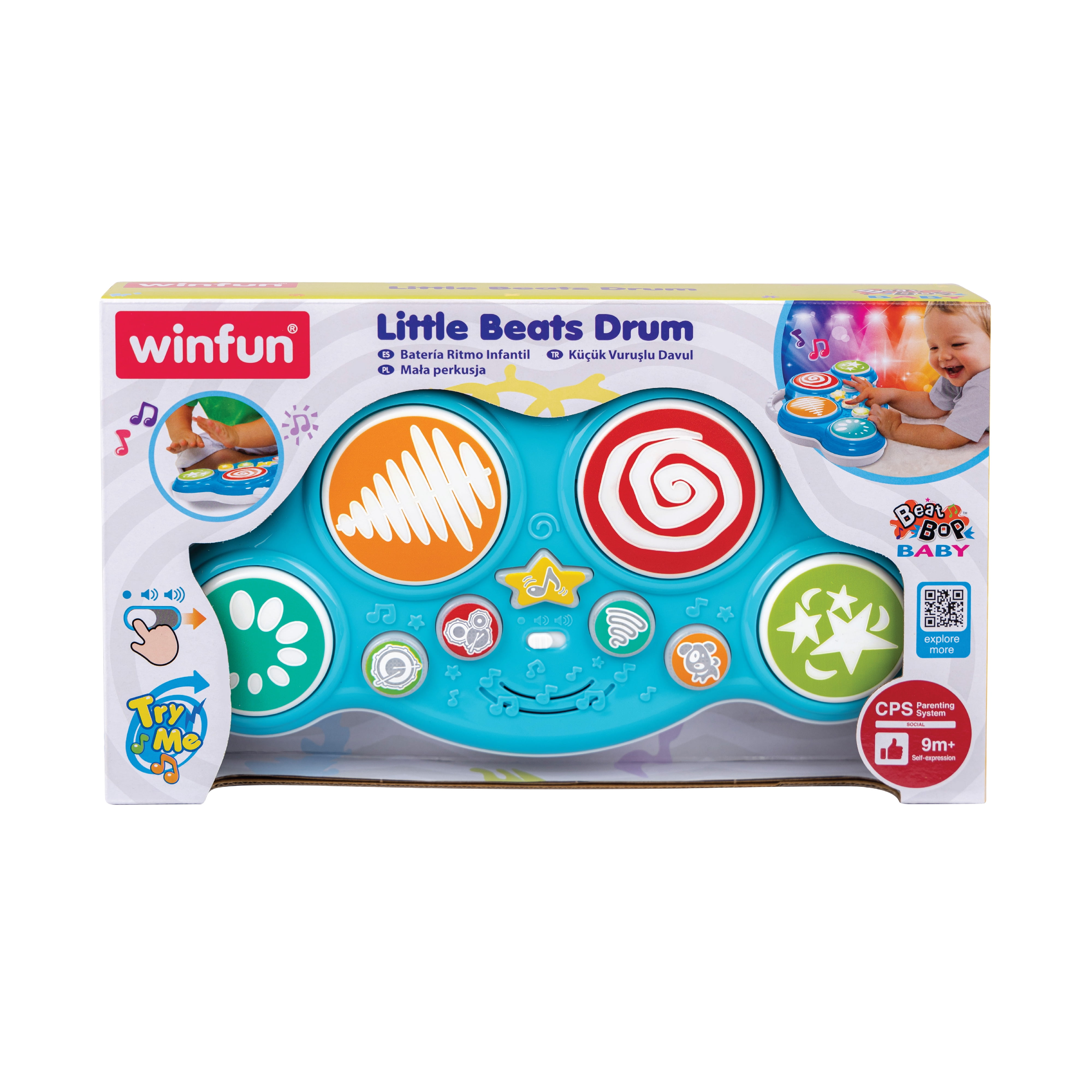 Winfun Little Beats Drum for Toddlers 9 Months and Up