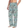 thumbnail image 2 of Uemuo Animal Dog Pattern Men's Wide Leg Palazzo Lounge Pants with Pockets Light Weight Loose Comfy Casual Pajama Pants-Medium, 2 of 9