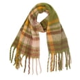thumbnail image 2 of Green Scarfs Scarf Thermal Scarf for Women Fall Winter Scarf Classic Tassel Plaid Scarf Warm Soft Chunky Large Blanket Wrap Shawl Scarves 1 Pack Warm Scarf, 2 of 4