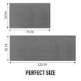 thumbnail image 7 of VUNATE Kitchen Mat Set Non Slip Kitchen Rugs and Mats 2PCS Rubber Kitchen Floor Runner Rug 17"x30"+17"x47" Washable Kitchen Rugs Set Front of Sink Hallway Laundry Room Dark Gray, 7 of 7