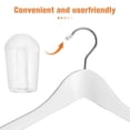 thumbnail image 3 of WHAMVOX 100Pcs Hanger Protective End Cover Transparent Round PVC Clothing Hanger End Caps For Wardrobe Use, 3 of 8