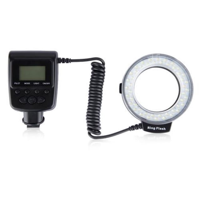 Macro Photography LED Ringlight, Universal Camera Compatibility for Canon/Nikon/Panasonic/Pentax RF-550D with Ring Flash Light Shadowless Light