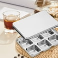thumbnail image 4 of Stainless Steel Ice Cube Tray with Lid - Premium 304 Grade Steel 2-inch Cube Mold, Easy Release Design for Whiskey, Cocktails, and Beverages, Freezer Safe, 4 of 9