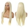 thumbnail image 3 of Unique Bargains Lace Front Wigs Lightweight Straight Hair for Women Blonde, 3 of 8