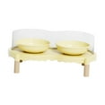 thumbnail image 4 of CarpNettore Ceramic Elevated Cat Bowls with Non Slip Stand Raised Feeding Station Raised Cat Yellow, 4 of 9