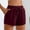Wine, variant on Women's Casual Drawstring Shorts with Pockets - Lightweight Polyester Athletic Shorts for Summer and Spring
