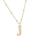 thumbnail image 2 of Collar Inicial de Mujer Letra A LuckyLy, Acero Inoxidable, Baño de Oro 18k y Zirconia Cúbica, Modelo Olga dorado UNITALLA, 2 of 8