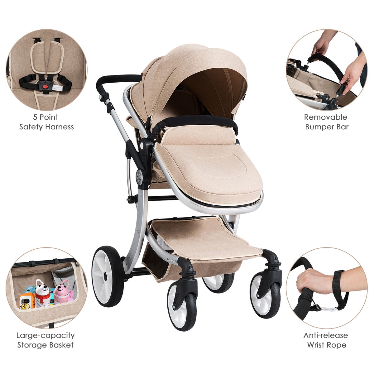 costway bassinet stroller