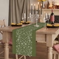 thumbnail image 2 of Table Runners 70 Inches Long Dress Scarves, Japanese Farmhouse Coffee/Dining/Kitchen Table Decor, Holiday Table Runner, Green Rustic Retro Pastoral Floral Leaves 13x70 Inch, 2 of 9