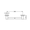 thumbnail image 2 of Grohe 40514001 Essentials Barre de Préhension Cube Pièce, Chrome, 2 of 4