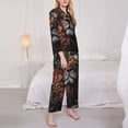 thumbnail image 3 of Wukai Lion Forest Crown Print Women's Pajama Set,PJ Set,Lounge Sets For Women Soft Long Sleeve Sleepwear Comfort and Style-X-Large, 3 of 7