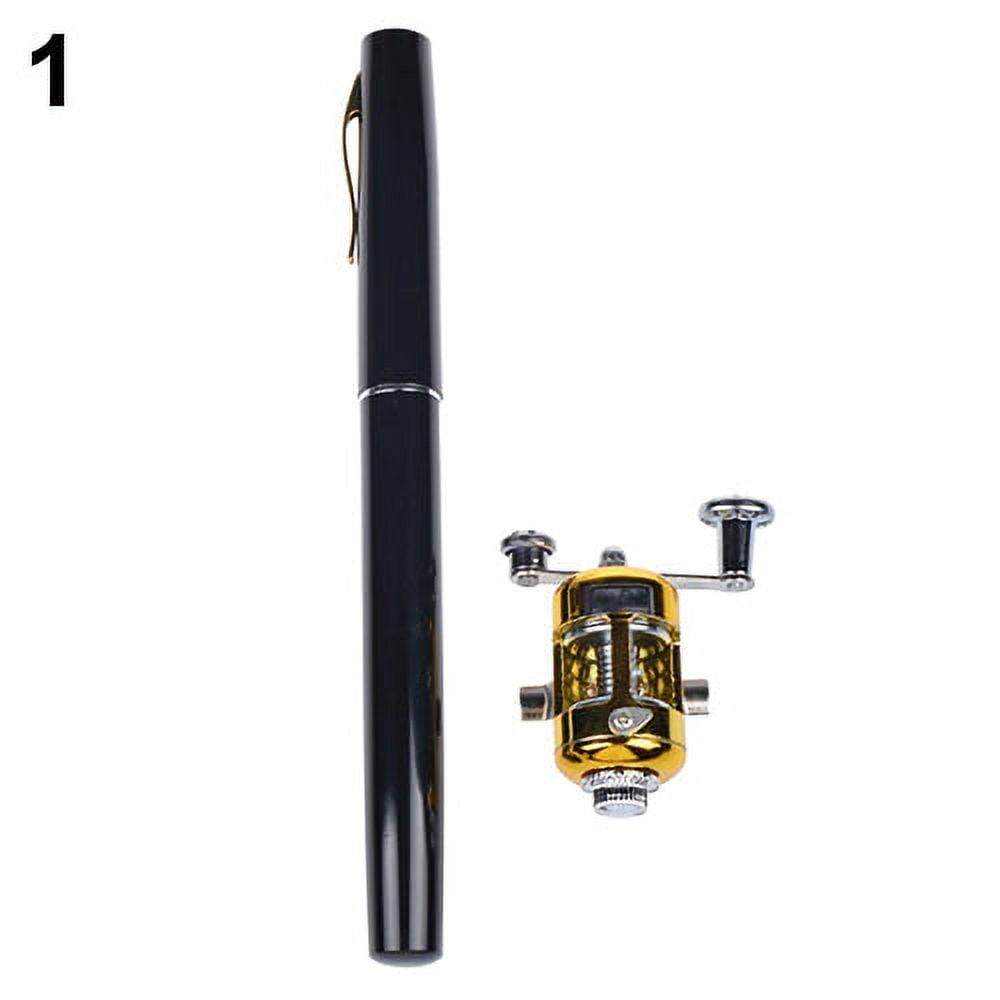 Opolski Mini Portable Fish Pen Shape Spinning Pole Aluminum Alloy Telescopic Fishing Rod