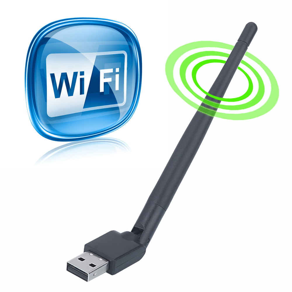 Mini 150M USB WiFi Wireless Adapter LAN Card 802.11n/g/b with 2dbi Antenna Black 
